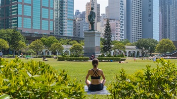 The park provides an escape from the built up, busy city.